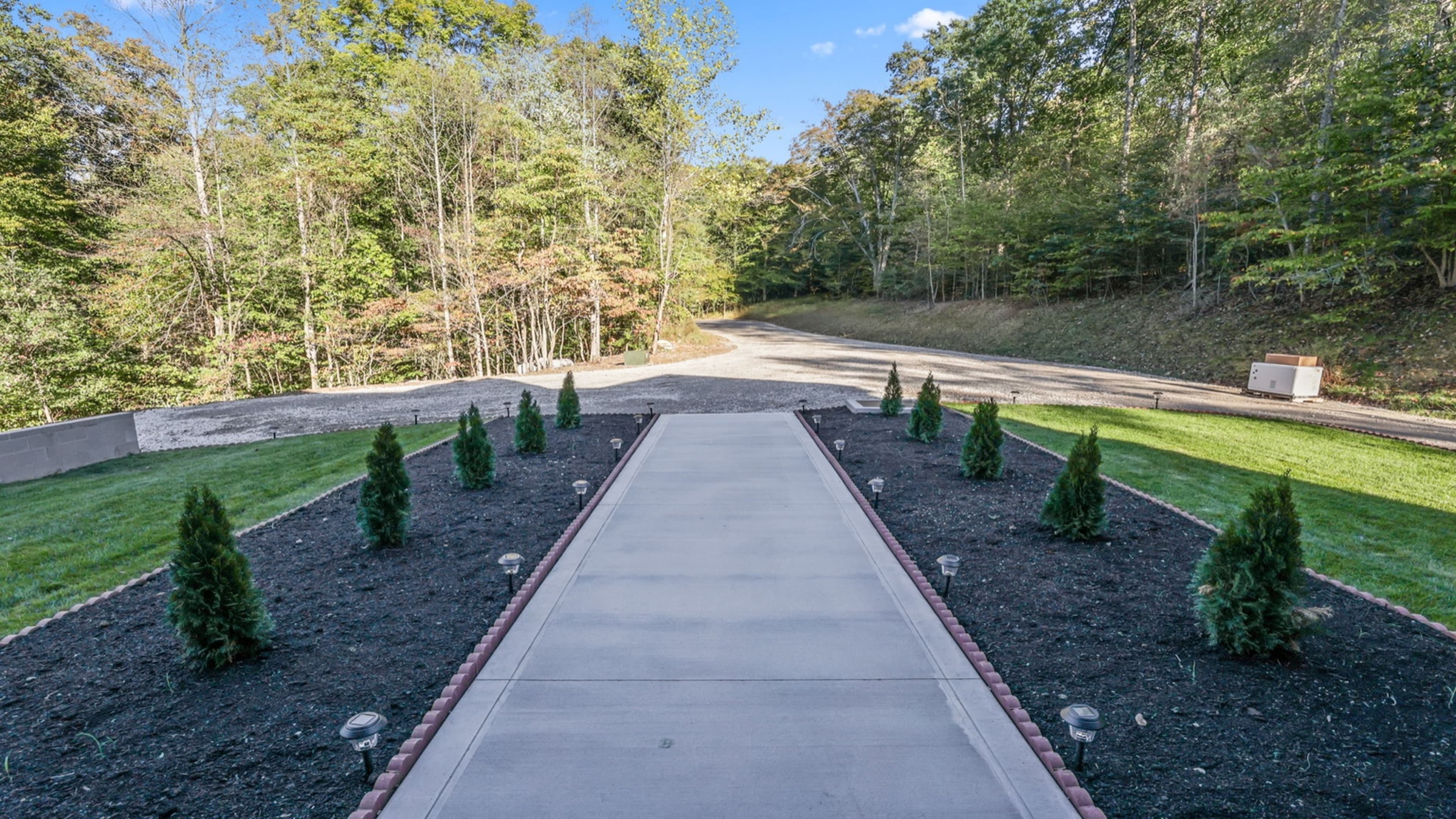 Walkway and landscaped approach